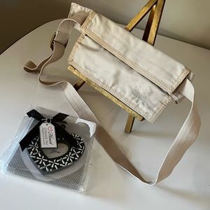 Travel pack. Adjustable Velcro Money belt and NWT Kate Aspen luggage tag